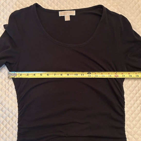 MICHAEL Michael Kors T-Shirt with Logo Zipper and Ruching - Picture 7 of 11